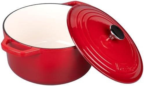 Enameled cast iron 6 quart red bread oven — photo 5