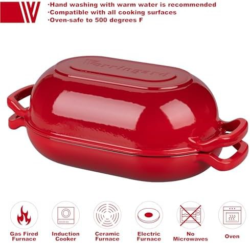 Enameled cast iron 5 quart red loaf pan — photo 3