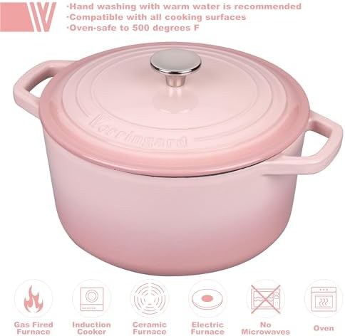 Enameled cast iron 4.5 quart pink bread oven — photo 3