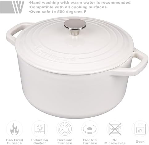 White enameled round bread oven with baking kit — photo 3
