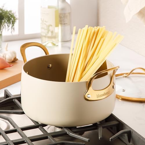 Almond cream ceramic nonstick 6 quart pot — photo 3