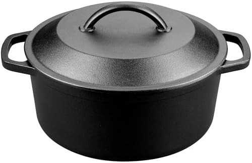 Pre-seasoned cast iron 3 quart black pot