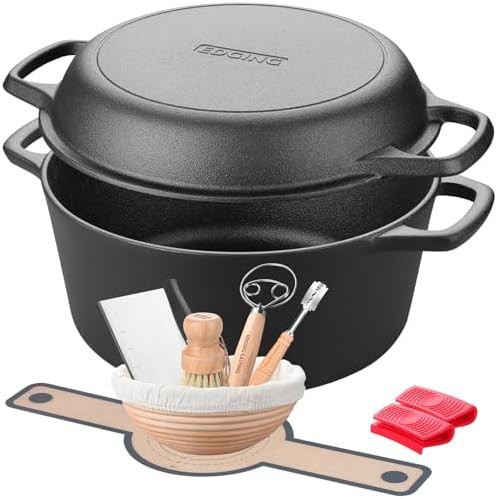 5 quart pre-seasoned pot with skillet lid