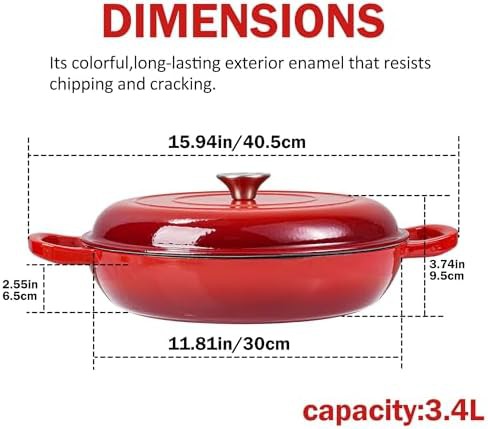 Three point five quart enamel braising pot — photo 3