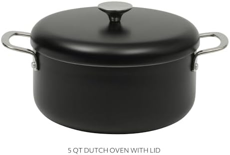 Black aluminum induction safe 5 quart pot — photo 3