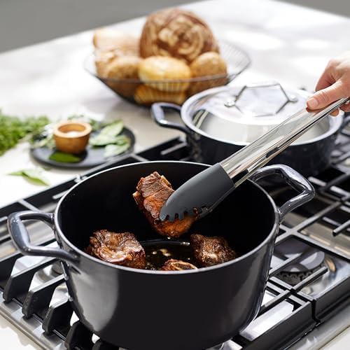 Black enameled cast iron stockpot — photo 3