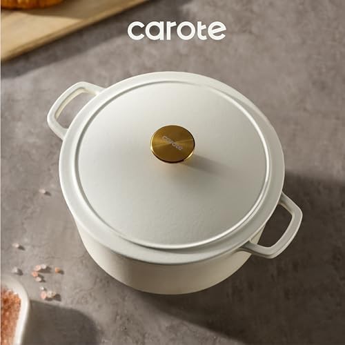 cream white 5qt enameled cast iron pot — photo 5