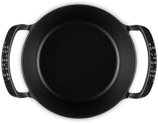 Black round enameled cast iron 4.25 quart dutch oven — photo 3