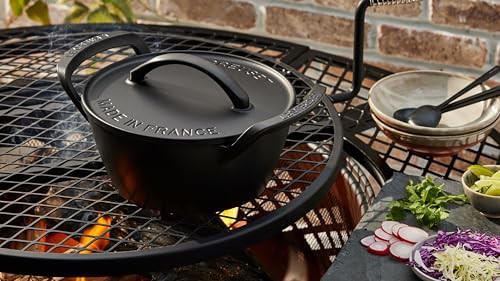 Black round enameled cast iron 4.25 quart dutch oven — photo 5