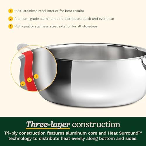 Triple ply stainless steel 4.5 quart dutch oven — photo 5
