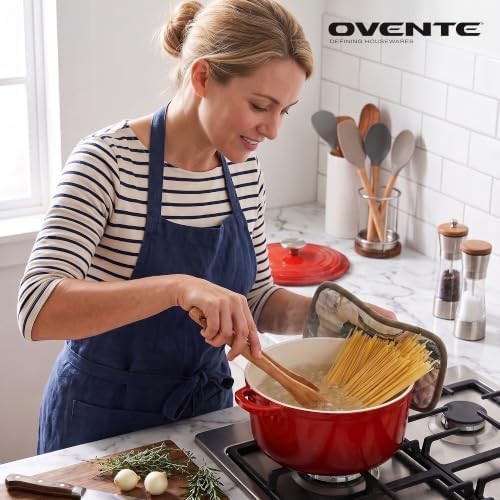 Red non stick aluminum cooking pot — photo 4