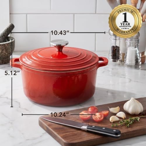 Red non stick aluminum cooking pot — photo 5