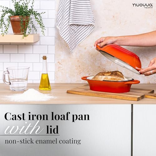 Orange rectangular enameled bread baking pot — photo 5