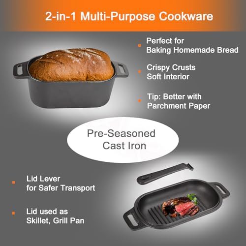 Black oval cast iron grill combo — photo 4