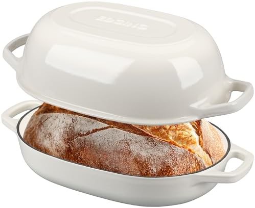 7 quart white enameled oval oven — photo 3