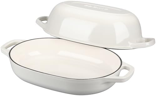 7 quart white enameled oval oven — photo 4