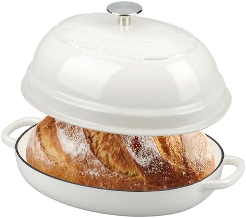 6 quart white enameled oval bread oven — photo 3