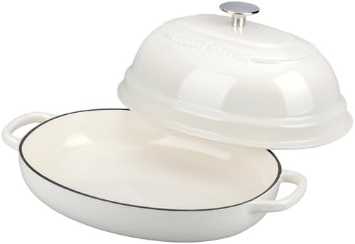 6 quart white enameled oval bread oven — photo 4