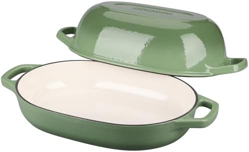 7 quart pistachio green enameled oval pot — photo 4
