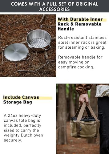 Stainless steel three quart camping pot — photo 5