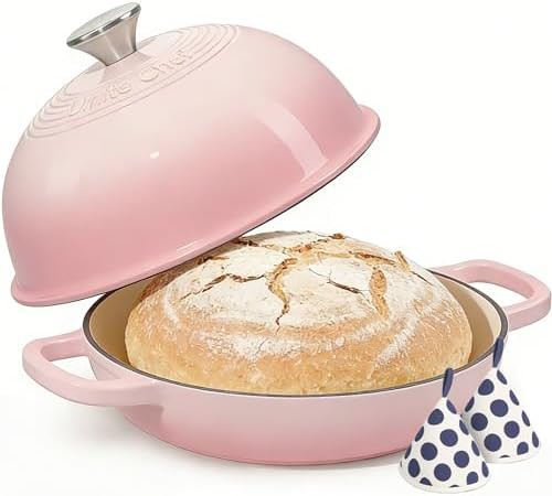 Pink six quart round bread oven