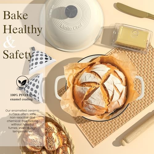 Cream white six quart artisan bread pot — photo 3