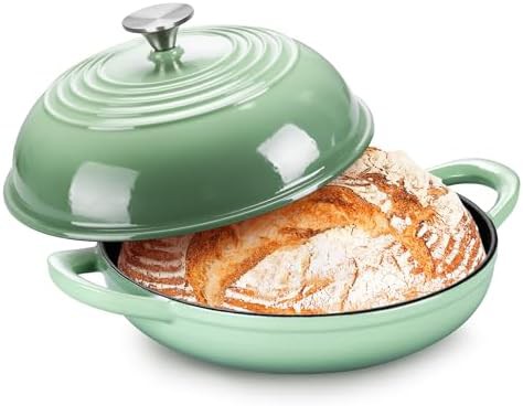 Pistachio green shallow bread baking pot