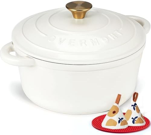 Artisan five quart enameled stew pot