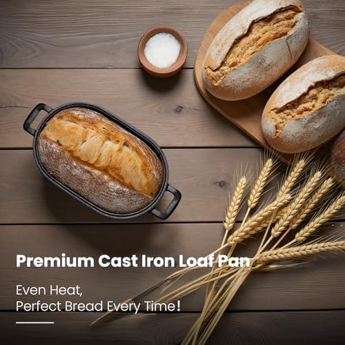 Pre-seasoned oval cast iron loaf pan — photo 4