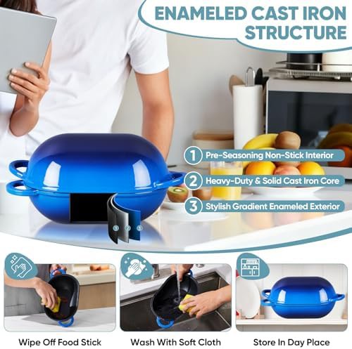 TeamFar compact oval 2qt bread loaf pan — photo 3