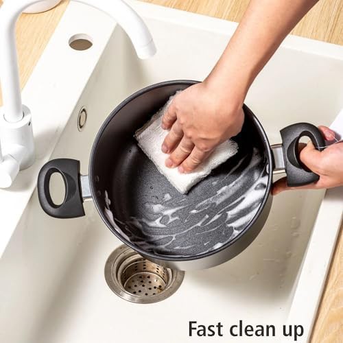 Black aluminum nonstick five quart pot — photo 5