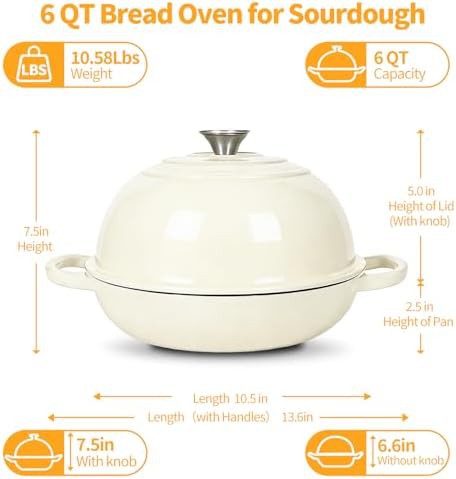 Heavy duty six quart enameled dutch oven — photo 4