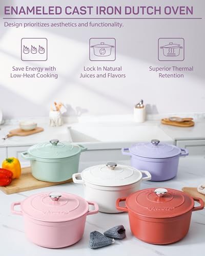 Light purple enameled four quart pot — photo 3