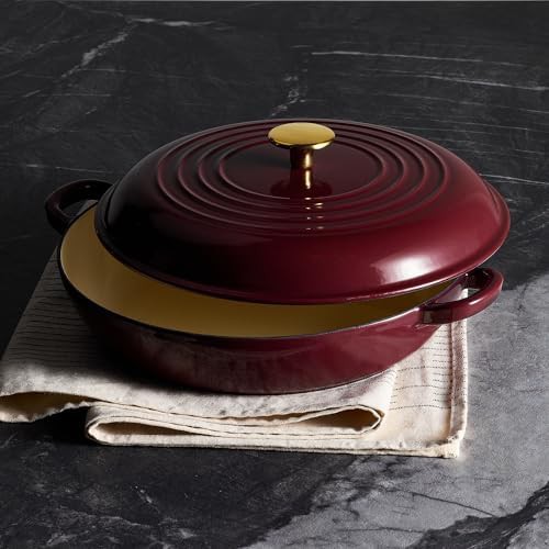 fig shallow enameled cast iron braiser pan — photo 5