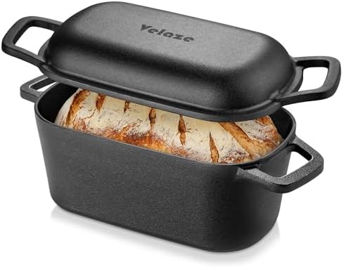 Pre-seasoned cast iron 3.6 qt bread baker