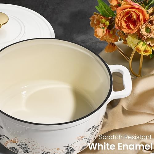White floral 5qt sourdough baking pot — photo 4