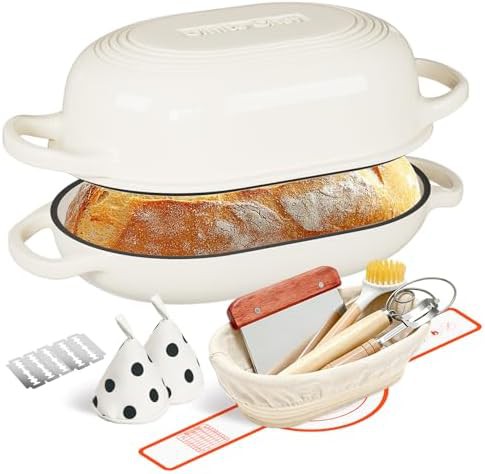 Cream white five quart bread baking kit