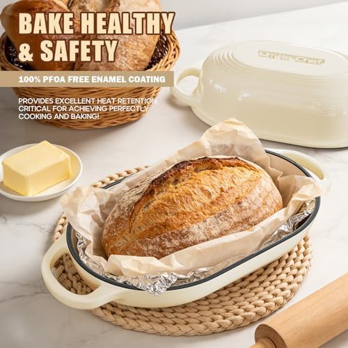 Cream white five quart bread baking kit — photo 3