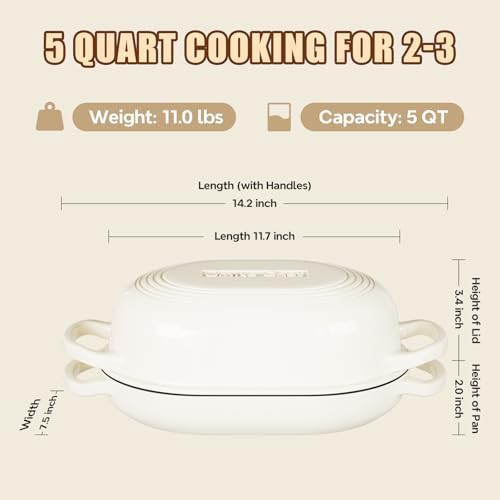 Cream white five quart bread baking kit — photo 4