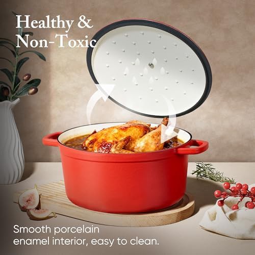 Red enameled 4qt heavy duty pot — photo 4