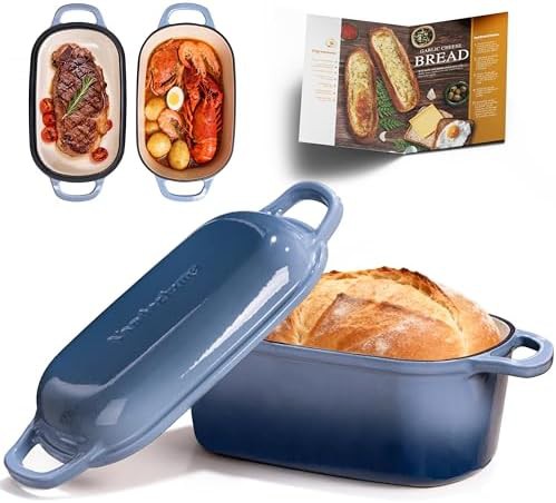 Oval enameled cast iron roasting pot