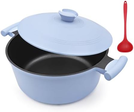 Blue induction safe five quart pot