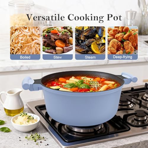 Blue induction safe five quart pot — photo 5
