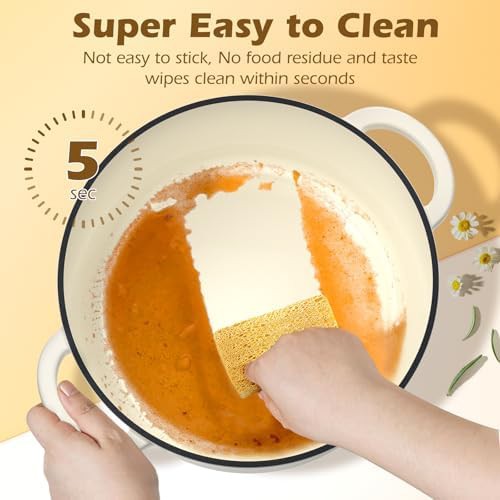 Cream white seven quart heavy duty cookware — photo 4