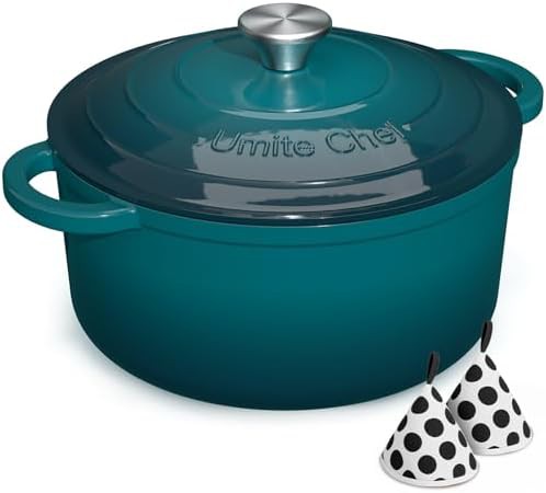 Emerald green seven quart enameled cookware