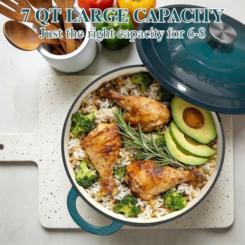 Emerald green seven quart enameled cookware — photo 4