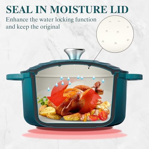 Emerald green seven quart enameled cookware — photo 5