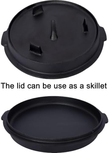 Pre-seasoned camping oven with lid lifter — photo 3