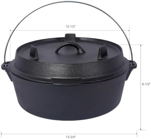 Pre-seasoned camping oven with lid lifter — photo 4
