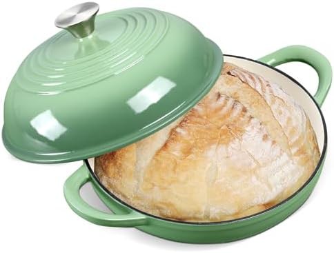 Green enameled bread oven 6 qt